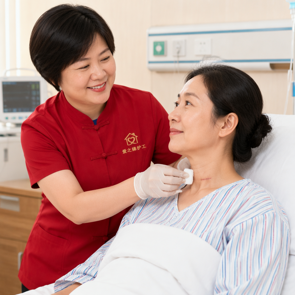 上海甲状腺术后住家护工多少钱？居家伤口护理